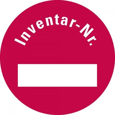Produktbild von Dreifke® Aufkleber I Inventaretikett Inventar-Nr., rot, Dokumentenfolie m.Spe...