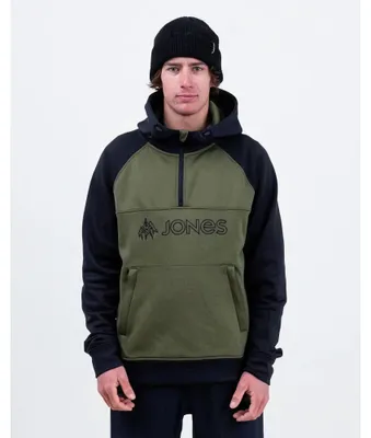 Imagen del producto de Sudadera Jones fabricada con materiales reciclados, color verde musgo, talla XL