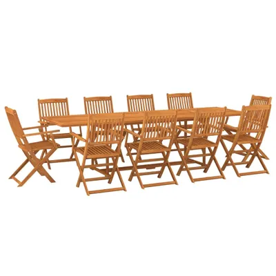 Produktbild von vidaXL 11-tlg. Garten-Essgruppe 280x90x75 cm Massivholz Akazie