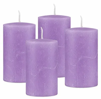 Produktbild von Rustik Adventskranzkerzen 4er Set Mittelflieder 10 x 7 cm