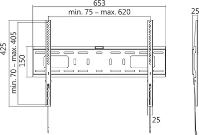 Produktbild von Logilink TV-Wandhalterung Festmontage, 37-70", max. 50 kg