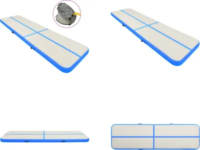 Produktbild von vidaXL Aufblasbare Gymnastikmatte mit Pumpe 700x100x20 cm PVC Blau - Gymnastikmatte - Gymnastikmatten - Gymnastik Yoga Matte - Gymnastik Yoga Matten