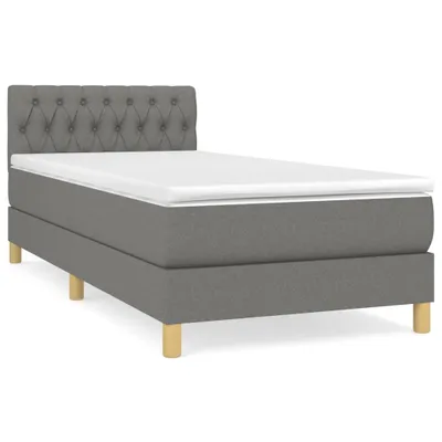 Obrázok produktu pre vidaXL Boxspring posteľ s matracom Dark Grey 80x200 cm Látka