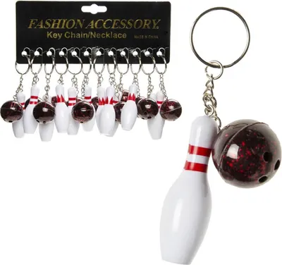 Produktbild von Bowlingkegel + Kugel an Schlüsselkette