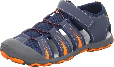 Produktbild von Blaue Sandalette GSNGG-23055-NA mit Klettverschluss aus glattem Kunstleder