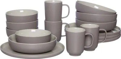 Produktbild von Ritzenhoff & Breker Jasper, 4 Person(en), Steingut, Graubraun, Jasper, Rund, 26 cm