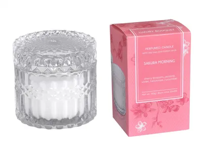 Image de Bougie Nohel Garden en verre LUXURY BOUQUET SAKURA parfumée 150g