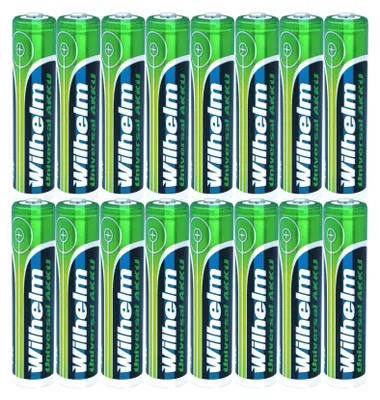 Produktbild von 16 x AAA Mikro AKKU Wilhelm Universal Batterien wiederaufladbar 1,2 V HR03