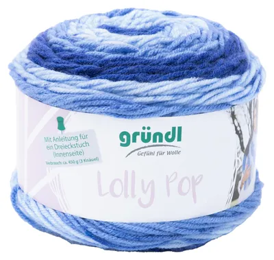Produktbild von Gründl Wolle "Lolly Pop", 4-fädig, 150 g, ca. 240m Blueberry Swirl, Farbe 03
