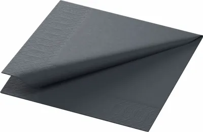 Produktbild von Duni Servietten schwarz 24x24cm 3lagig 250 Stück