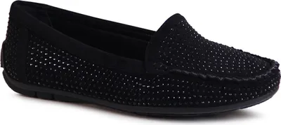 Produktbild von topschuhe24 2984 Damen Glitzer Mokassins Komfort Slipper , Farbe:Schwarz, Größe:38 EU