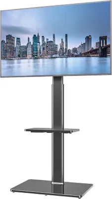 Productafbeelding van Universele TV Vloerstandaard voor 19 tot 42 Inch Flatscreen Televisies, Verstelbaar en Draaibaar