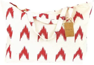 Immagine prodotto di Borsa da spiaggia XXL 40 L, rossa, in tessuto, da donna, 65 x 40 cm