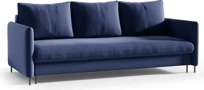 Produktbild von Sofa Bella dunkelblau mit Schlaffunktion - Stoff Riviera 81