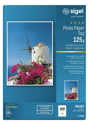Fotopapier A4, 100 Blatt, hochglänzend, 125 g/m²