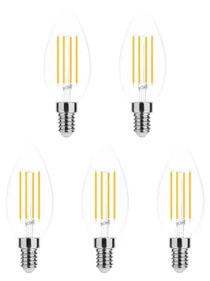 Produktbild von Modee E14 LED Filamentlampe 4W 470lm 4000K Neutralweiß 5 Stück