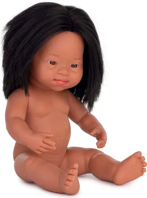 Image de Miniland Poupée Latino-américaine Trisomique 38 Cm Noir Noir One Size