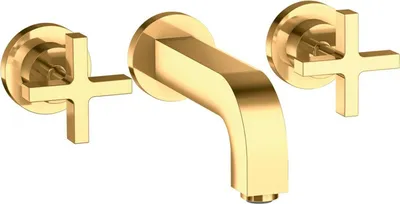 Produktbild von 3-Loch Waschtischarmatur AXOR CITTERIO DN 15 UP m Al 162mm Kreuzgr. u Ros. pol. polished gold optic