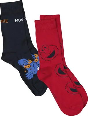Produktbild von Sesame Street Socken Uni Cookie Monster und Elmo - 2er Set multicolor EU 39-42