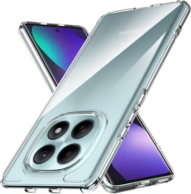Produktbild von CLM-Tech Hülle kompatibel mit Xiaomi Redmi Note 15 5G - keine Vergilbung Stoßfeste Schutzhülle - Transparente Handyhülle aus TPU Gummi mit harter PC Rückseite ( Durchsichtig )