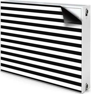 Produktbild von Magnet Heizkörperverkleidung Heizkörper-Abdeckung Heizung Heizkörper 110x60 cm  - Horizontale Linien