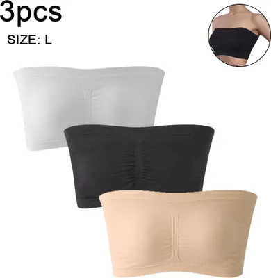 Produktbild von Damen Bandeau BH Gepolsterter Trägerloser Bralette Weich BH Nahtloser Bandeau Tube Top BH