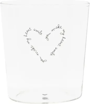Produktbild von Trinkglas M you make my heart smile für 300ml aus Glas Bastion Collections