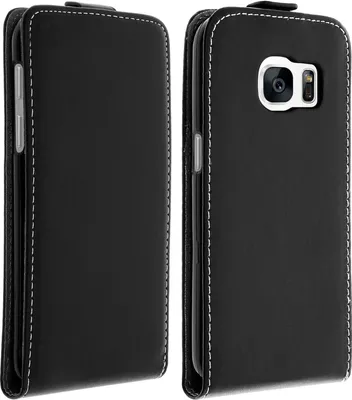 Produktbild von Avizar, Samsung Galaxy S7 Flip-Schutzhülle mit unverbrüchlicher Hartschale, Schwarz