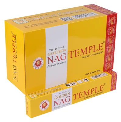 Produktbild von Vijayshree Räucherstäbchen "Golden Nag Temple" 15gr.