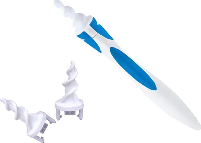 A set of spiral ear cleaning tools on a white background.