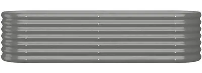 Zdjęcie produktu dla Podwyższona grządka 152 x 40 x 36 cm - stal ocynkowana - powłoka proszkowa - trwała skrzynia do uprawy warzyw i ziół
