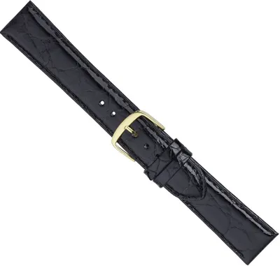 Produktbild von Ersatzband Uhrenarmband Leder Band schwarz 26573G, Stegbreite:18mm