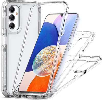 Immagine prodotto di Custodia trasparente per Samsung Galaxy A14 5G/4G, custodia antiurto in TPU e PC ibrida trasparente