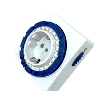 Immagine prodotto di Programmatore giornaliero meccanico plug-in 3500W 16A/250Vac Impostazione 15 minuti