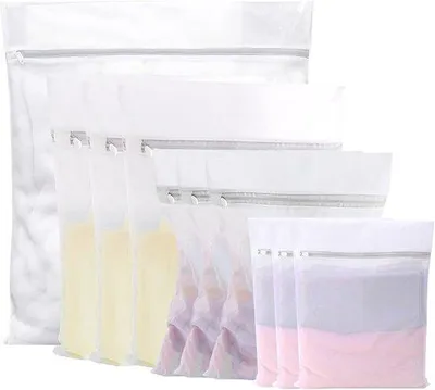 Produktbild von Famanu Wäschebeutel Set 10 Stück – Waschnetz für Kleidung, Socken und Plüschtiere