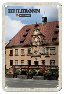 Produktbild von Blechschild Städte Heilbronn Rathaus Altstadt Deko 12x18cm Schild