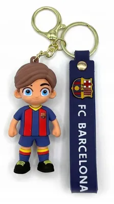 Obrázek produktu pro Klíčenka FC Barcelona Figurka Lewandowski Přívěsek na klíče batoh / 49901