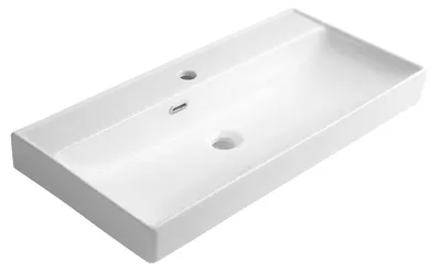 Produktbild von Aqualine PARLA Keramik-Waschbecken 80x38cm, Weiß
