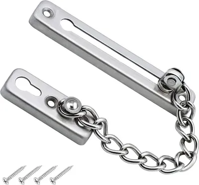 Produktbild von Türkette Tür-Sicherheitskette, Edelstahl-Türkette, Türschloss-Sicherheitskette, Türketten-Sicherheitsschloss für Zuhause, Hotel, Innentüren und Fenste