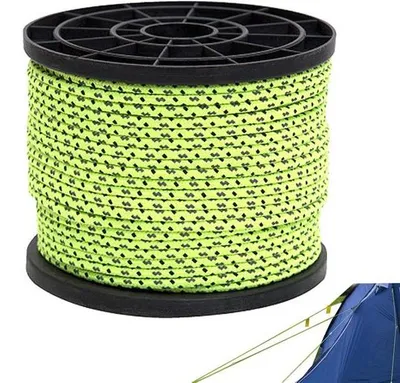 Zdjęcie produktu dla Nylonowa linka bezpieczeństwa typu paracord do użytku na świeżym powietrzu z kołowrotkiem, 50 metrów