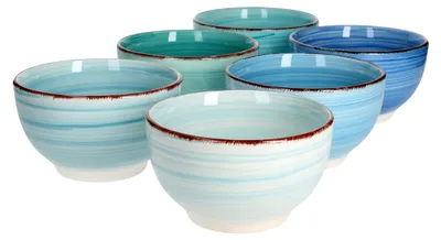 Obrázek produktu pro sada 6 modrých misek Blue Ovocné misky na cereálie a polévku 650 ml Porcelánové nádobí