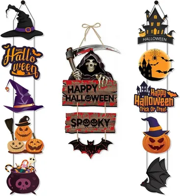 Obrázek produktu pro Dekorace na Halloween, papírové, 10 kusů, vhodné pro venkovní dekorace