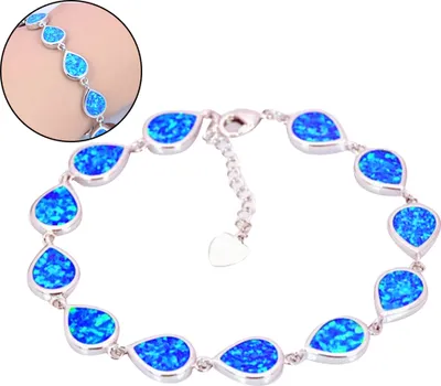 Produktbild von Uni Fashion Water Drop Opal Armband Handkette Party Schmuck Accessoire Geschenk