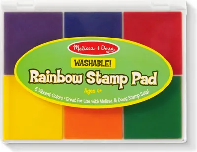 Produktbild von Melissa & Doug Rainbow Stamp Pad, Blau, Grün, Orange, Rot, Violett, Gelb, 3 Jahr(e), CE, 170 mm, 130 mm, 20 mm