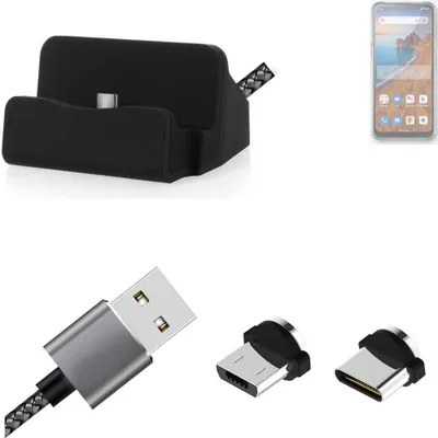 Produktbild von K-S-Trade Hochwertige Docking Station Ladestation Synch-Station Tischständer Ladegerät Ladeständer kompatibel mit Unihertz TickTock-E