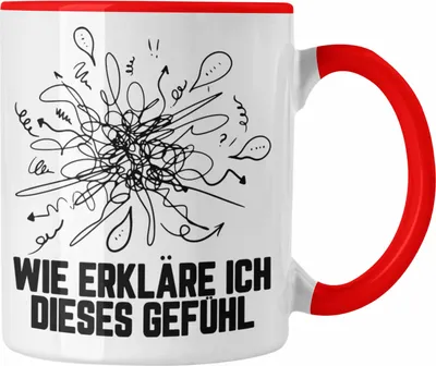 Produktbild von Trendation - Psychologie Tasse Geschenk Therapeut Therapeutin Psychologe Lustiger Spruch Studium Studentin (Rot)