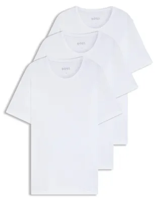 Produktbild von BOSS Herren R-Neck T-Shirt, 3er Pack Classic, White, M