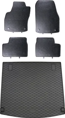 Produktbild von Gummi Fußmatten + Kofferraumwanne Set für Opel Astra H Kombi, Bj. 2005-2013