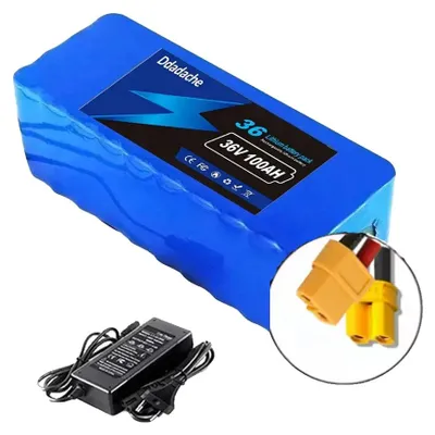 Image de Batterie lithium-ion, capacité de 100 Ah, tension de 36 V, connecteurs XT60-XT30