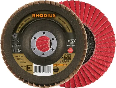 Produktbild von Rhodius 211311 JUMBO SPEED PACK Flap disc Diameter 125 mm Bore diameter 22.23 mm 5 pc(s)